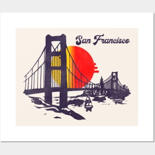 San Francisco 70s Style Tourist Souvenir Posters and Art